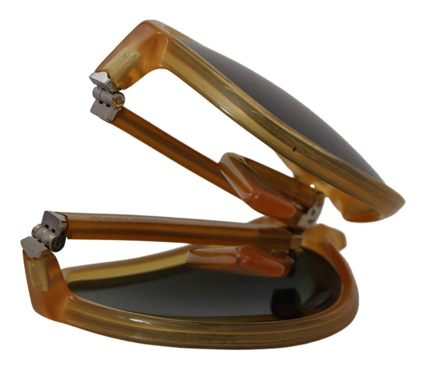 Lunettes de soleil aviateur Dolce & Gabbana DG4196 en acétate jaune et verres noirs