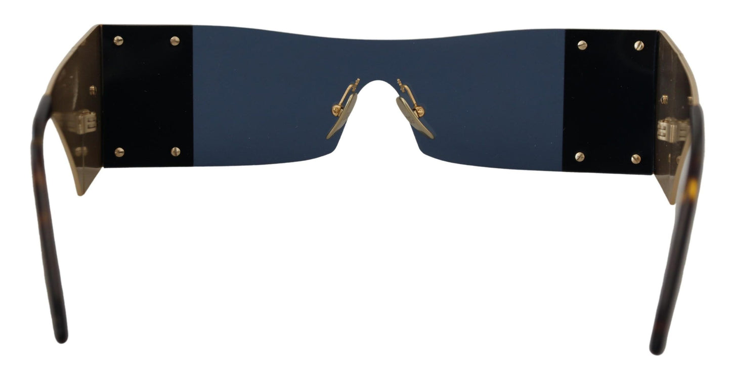Lunettes de soleil rectangulaires Dolce & Gabbana en métal doré DG2263