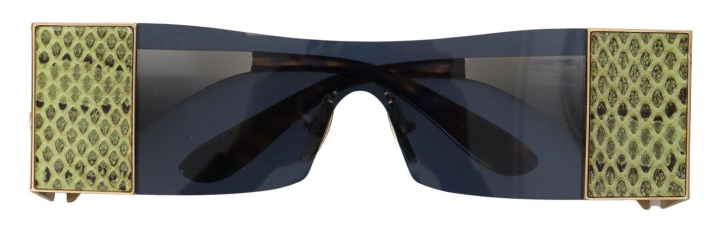 Lunettes de soleil rectangulaires Dolce & Gabbana en métal doré DG2263