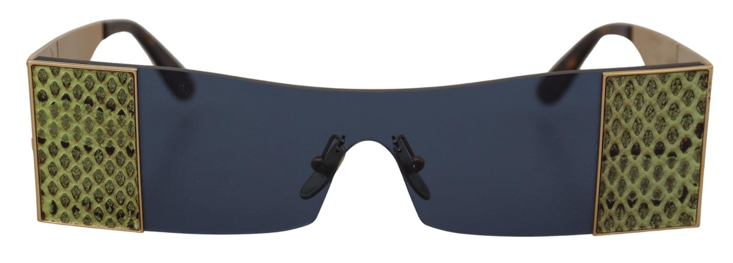 Lunettes de soleil rectangulaires Dolce & Gabbana en métal doré DG2263