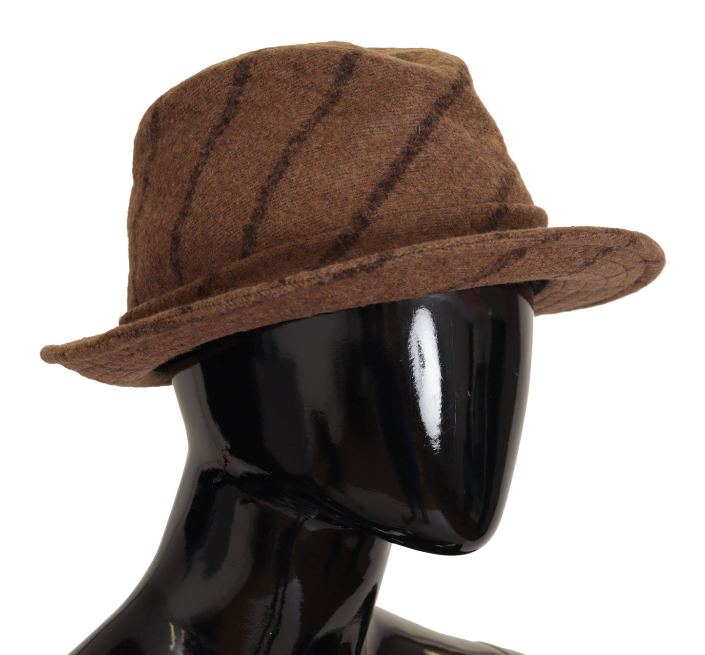 Chapeau d'été à rayures marron Fedora Dolce & Gabbana