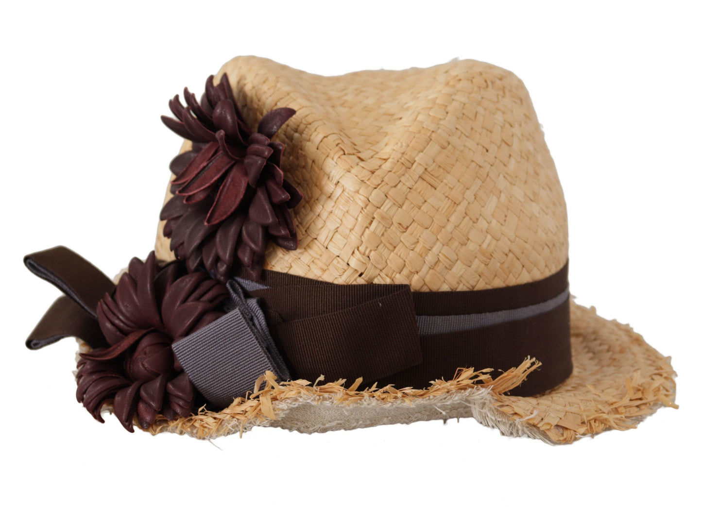 Dolce & Gabbana Yellow Ribbon Floral Embellished Straw Hat