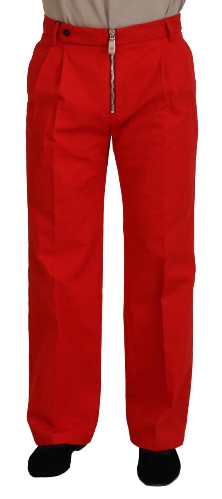 Pantalon droit rouge en coton pour homme Dolce & Gabbana