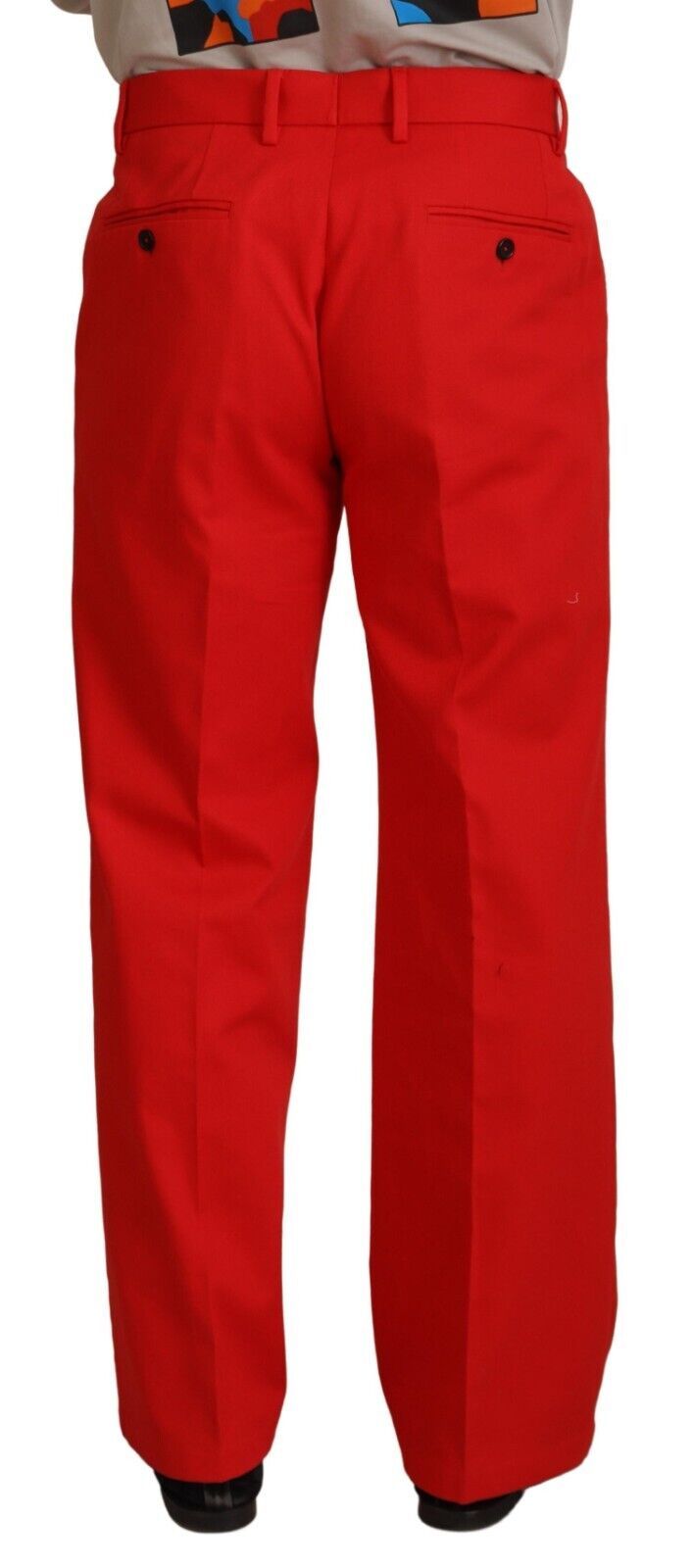 Pantalon droit rouge en coton pour homme Dolce & Gabbana