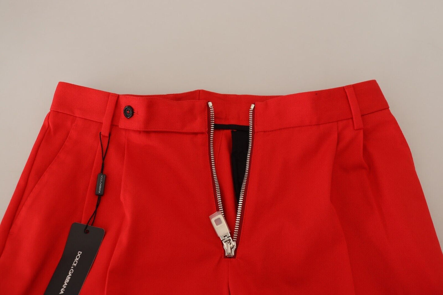 Pantalon droit rouge en coton pour homme Dolce & Gabbana