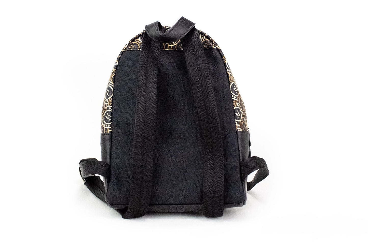 Marc Jacobs Signet Mini Schulterrucksack aus schwarzem Leder mit Logo-Aufdruck