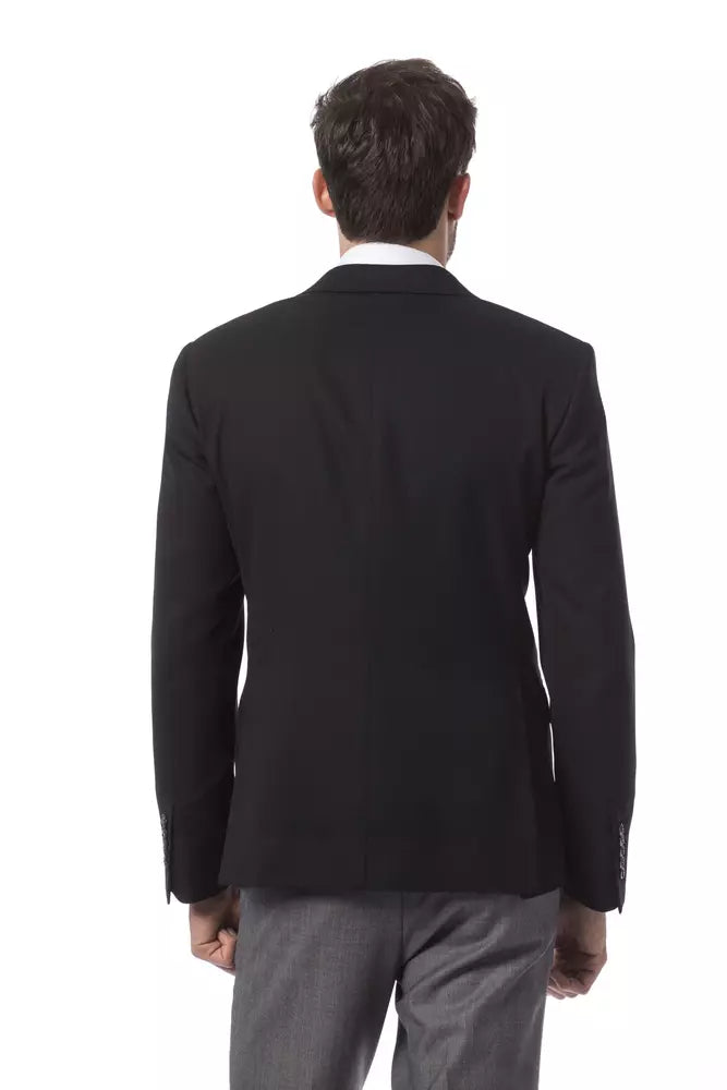 Billionaire Italian Couture Herrenblazer aus schwarzer Wolle