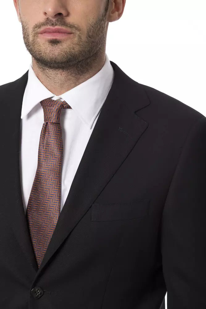 Billionaire Italian Couture Herrenblazer aus schwarzer Wolle