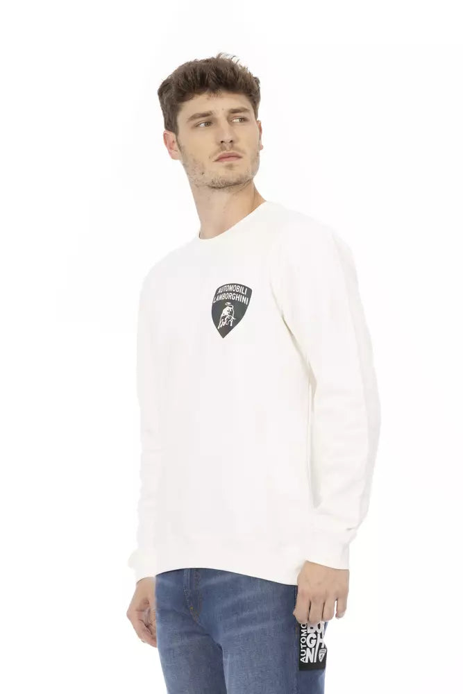 Pull homme en coton blanc Automobili Lamborghini