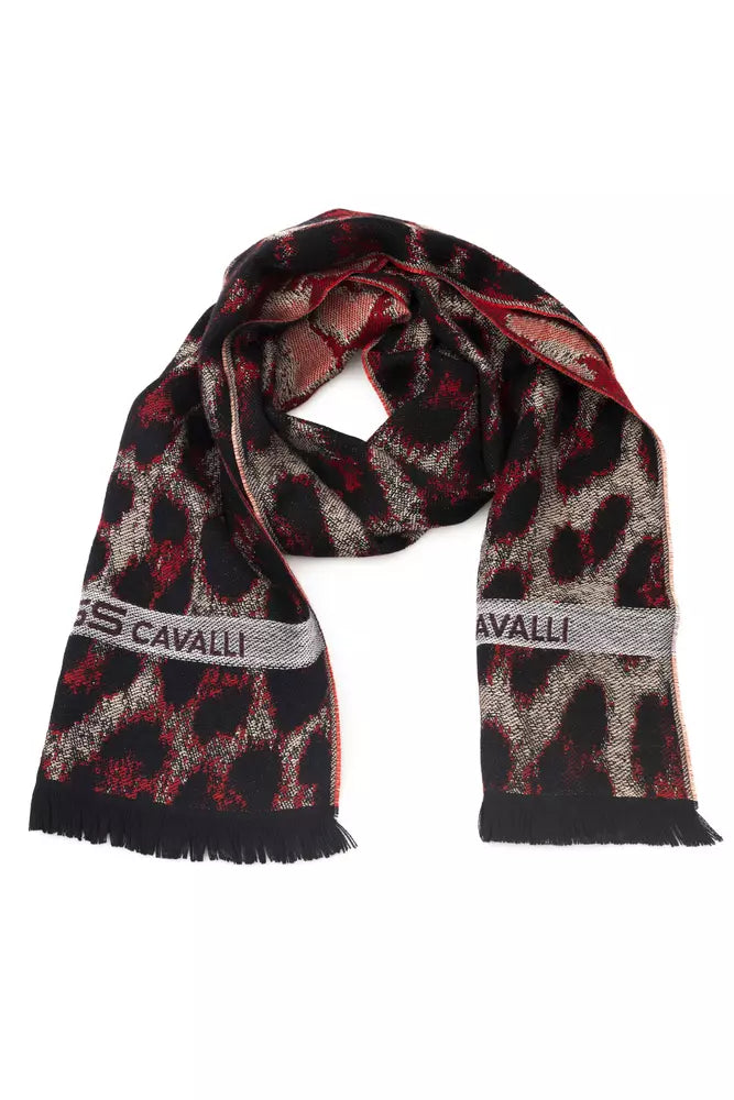 Cavalli Class Burgunderfarbener Wollschal für Herren
