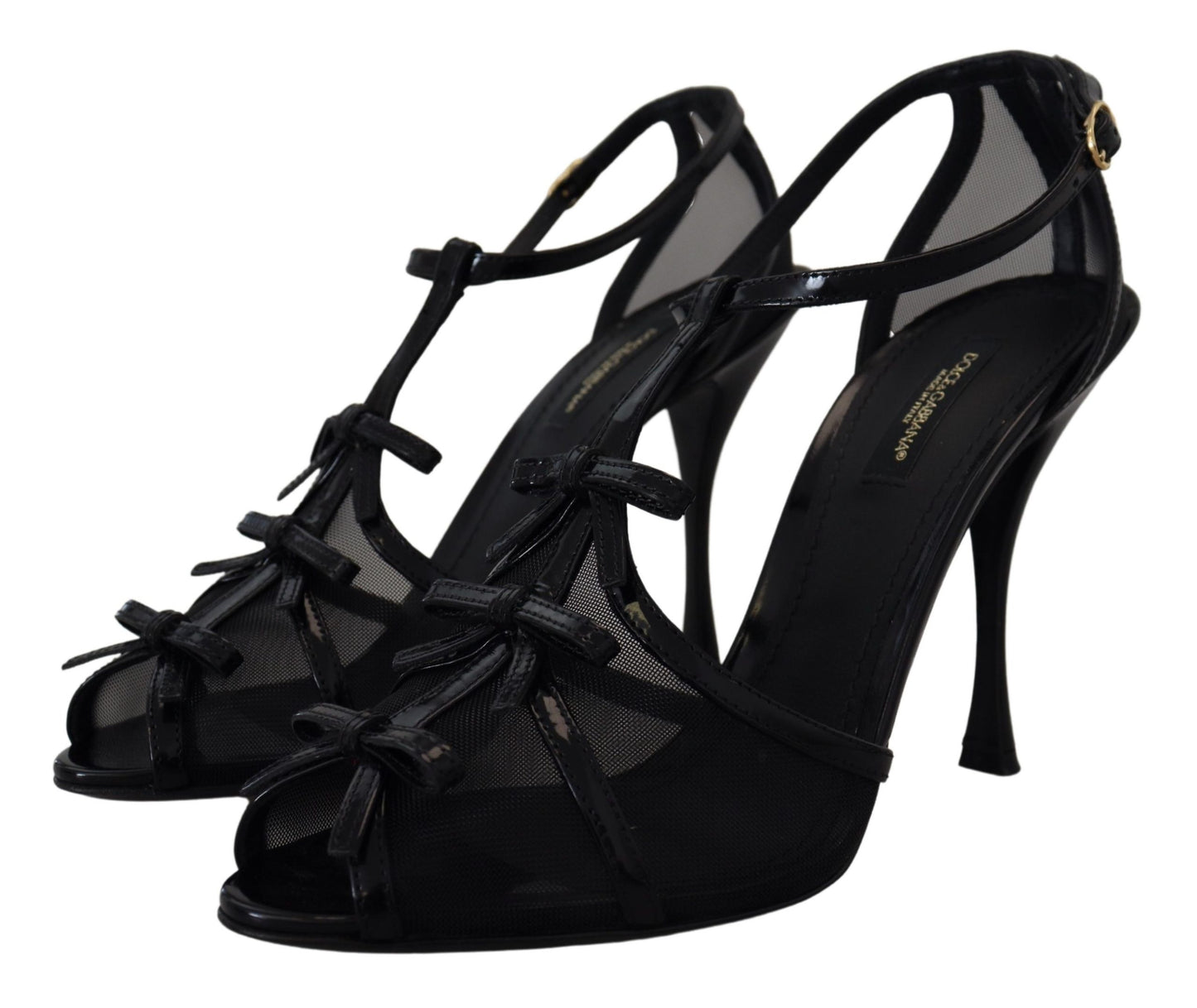 Sandales à talons aiguilles noires Dolce & Gabbana