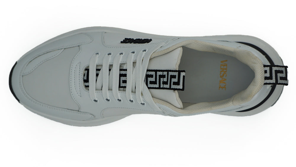 Versace – Elegante Sneakers aus weißem Kalbsleder