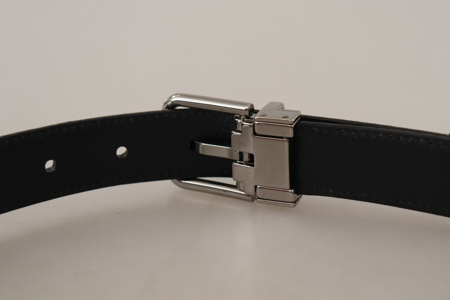 Ceinture Dolce & Gabbana en cuir exotique rouge avec boucle en métal et logo