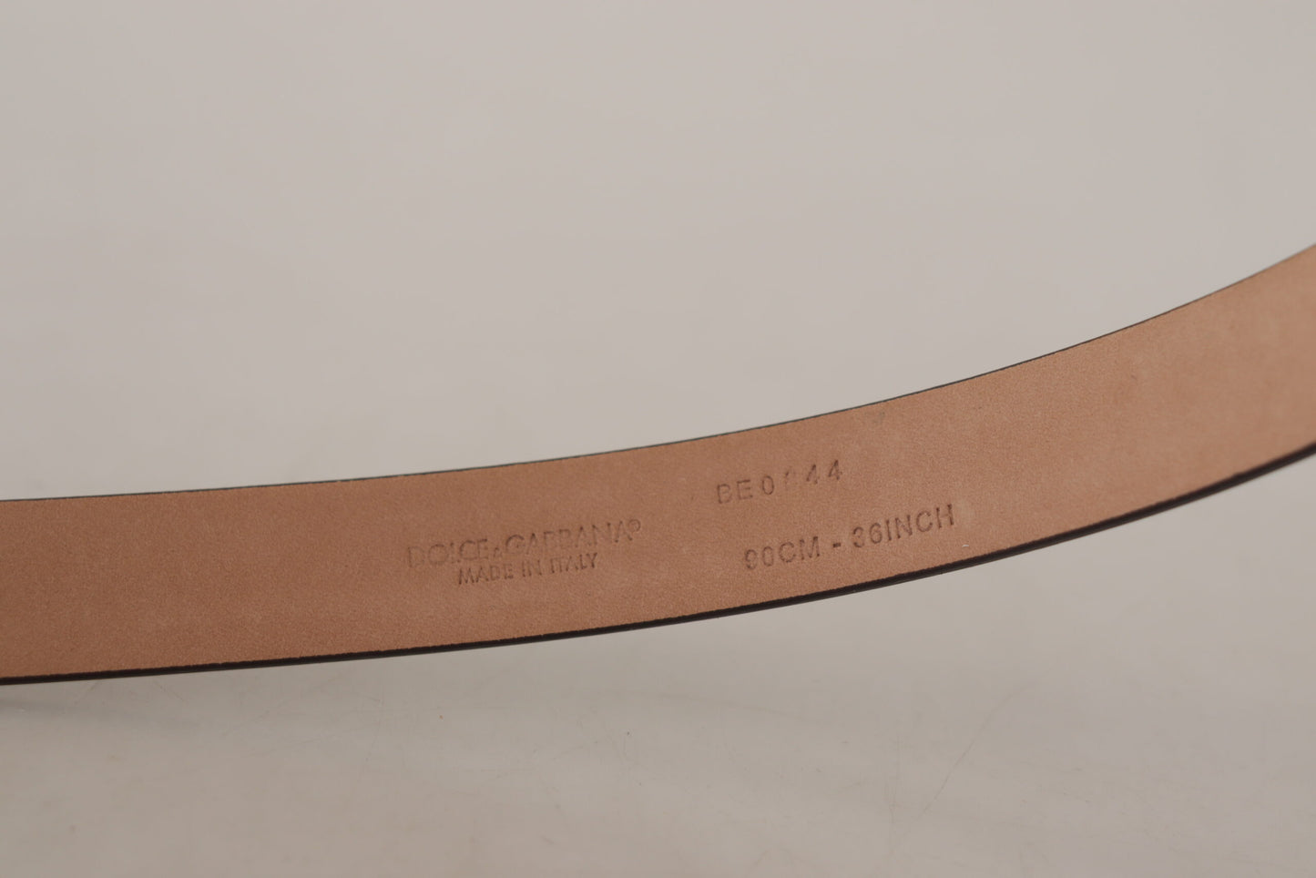 Ceinture en cuir verni noir avec boucle en métal et logo Dolce & Gabbana