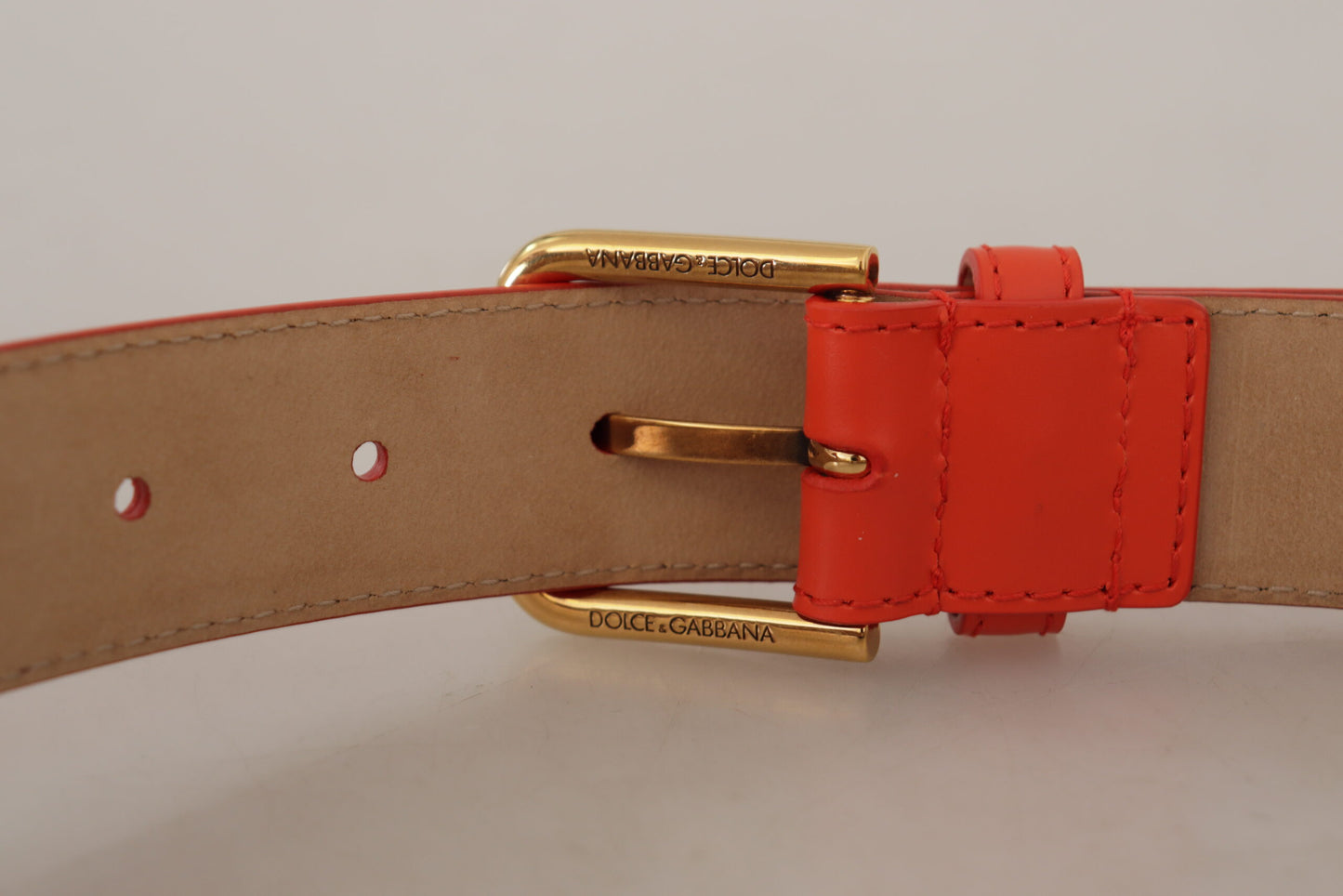 Dolce & Gabbana Sac micro-casque en cuir orange Devotion Heart avec ceinture et écouteurs