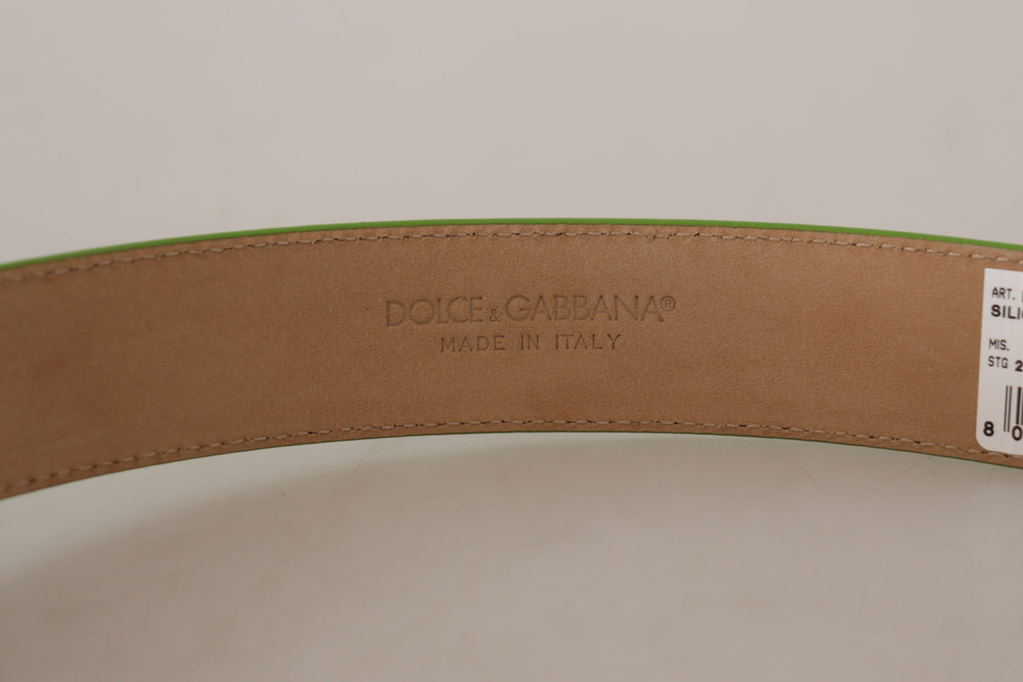 Dolce & Gabbana Sac micro-casque en cuir vert Devotion Heart avec ceinture pour écouteurs
