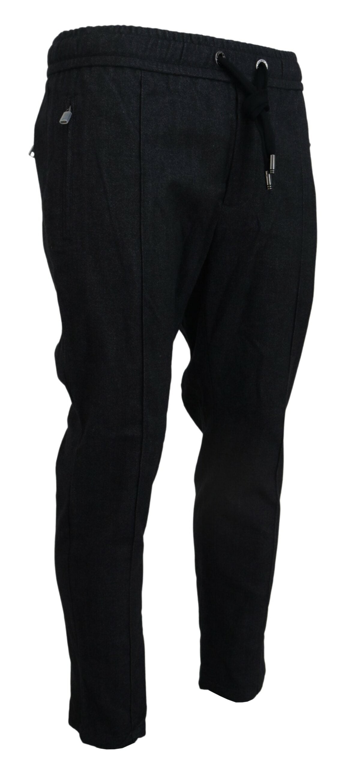 Pantalon fuselé en coton gris Dolce & Gabbana