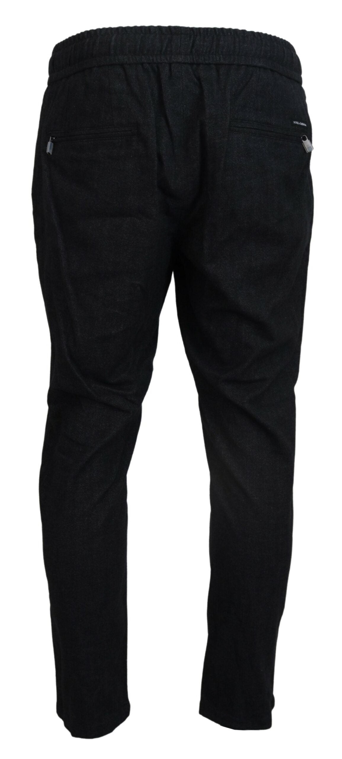 Pantalon fuselé en coton gris Dolce & Gabbana