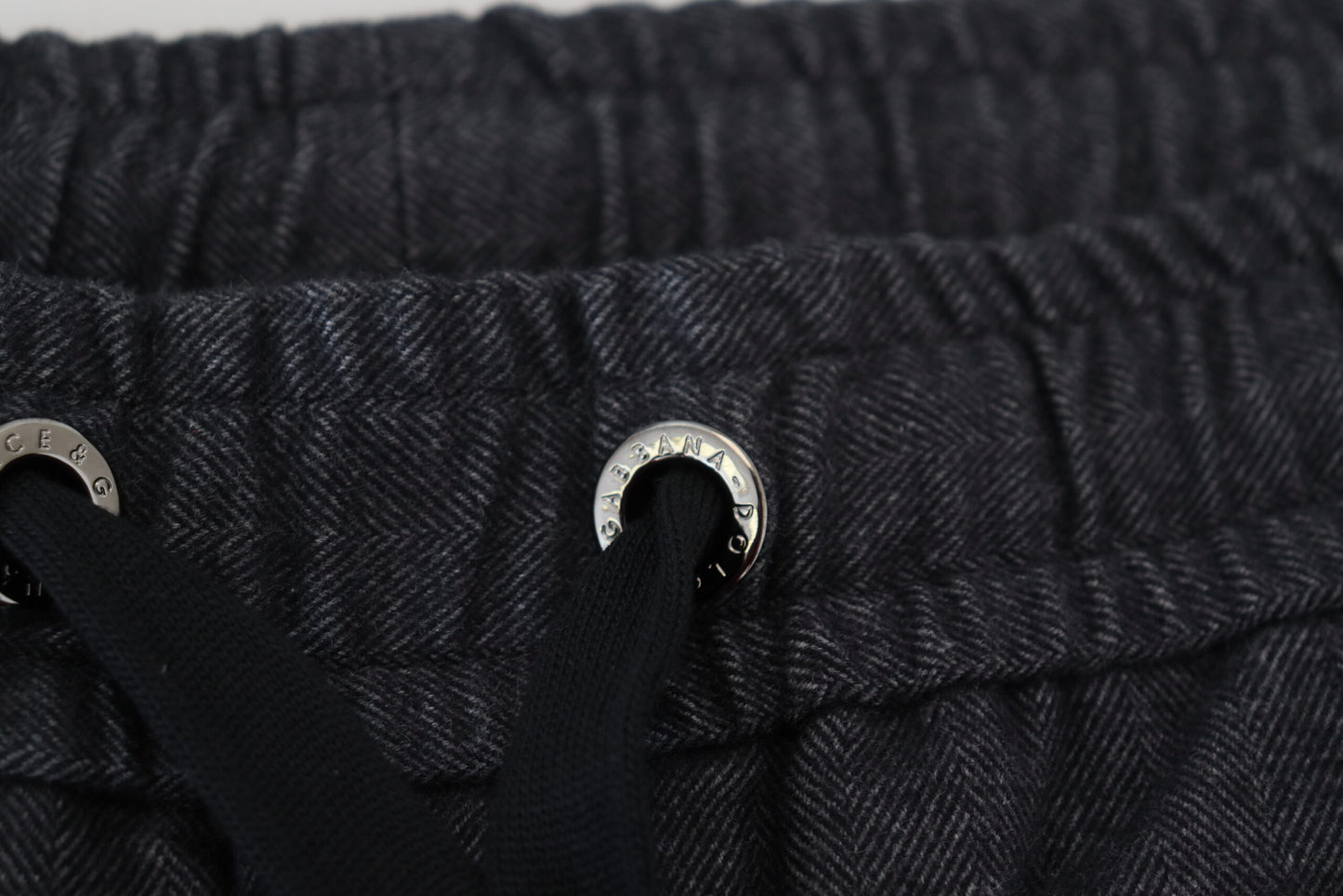 Pantalon fuselé en coton gris Dolce & Gabbana