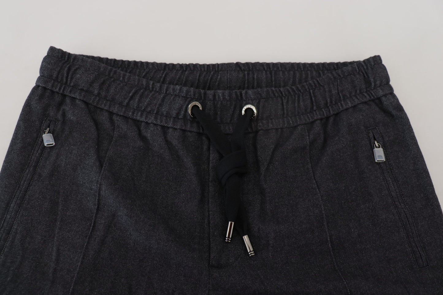 Pantalon fuselé en coton gris Dolce & Gabbana