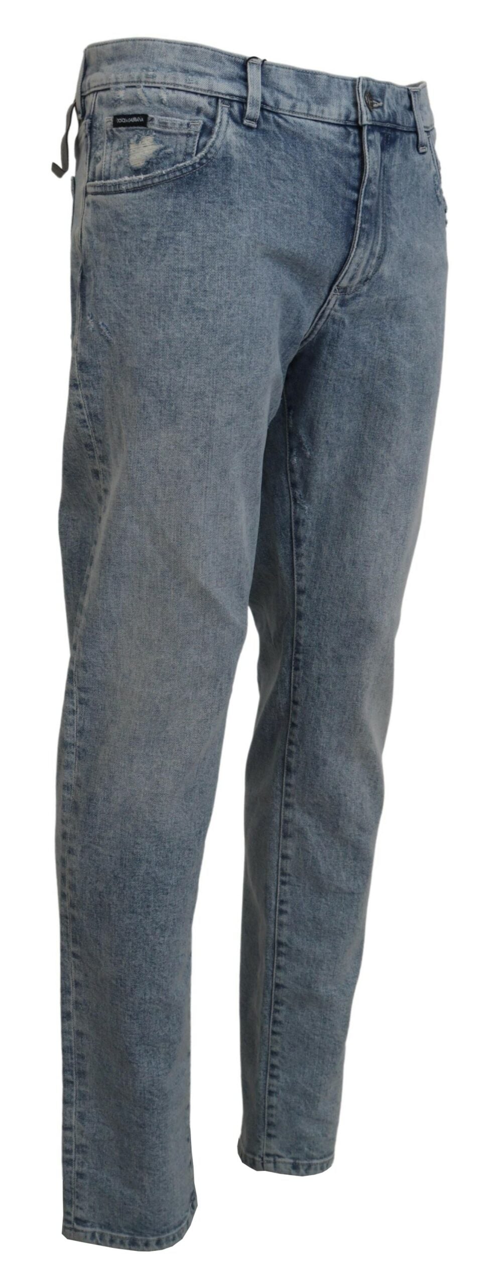 Jean slim en coton bleu délavé Dolce & Gabbana