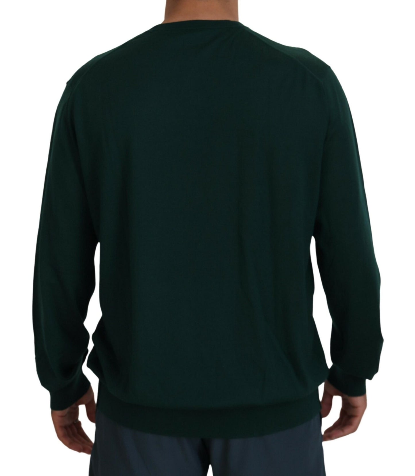 Pull col V en cachemire vert Dolce & Gabbana