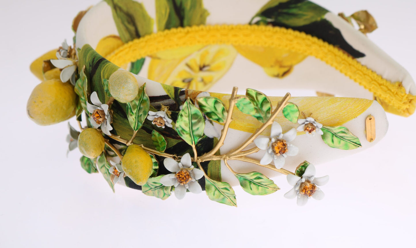 Serre-tête diadème en cristal de Sicile Dolce & Gabbana Yellow Lemons