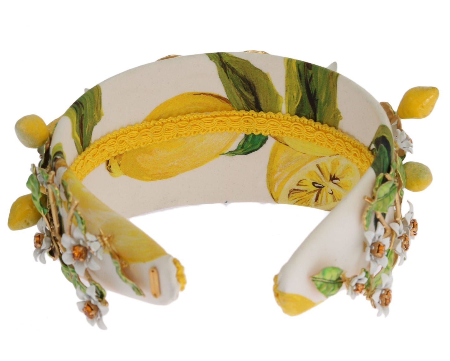 Serre-tête diadème en cristal de Sicile Dolce & Gabbana Yellow Lemons