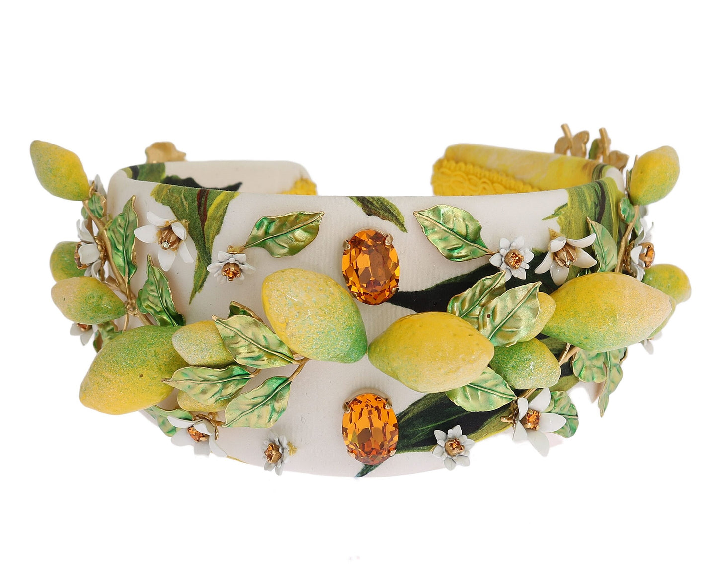 Serre-tête diadème en cristal de Sicile Dolce & Gabbana Yellow Lemons