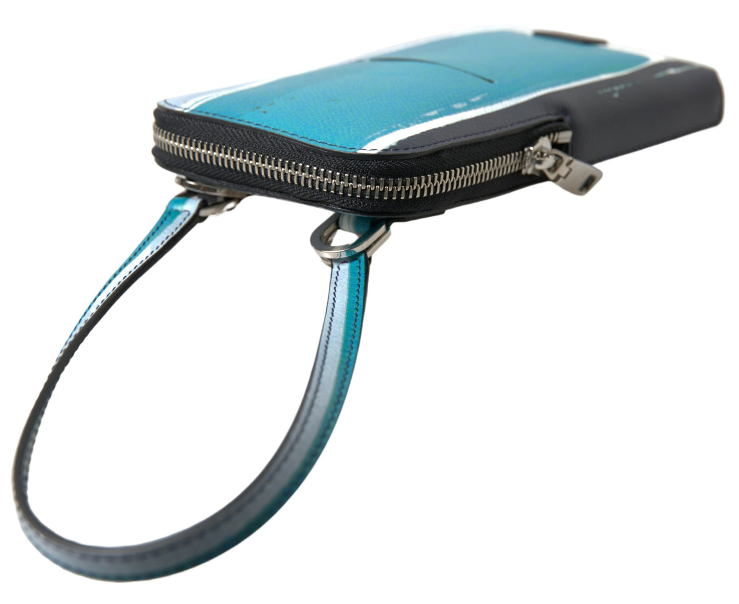 Sac à main en cuir bleu Dolce & Gabbana, sac à bandoulière pour téléphone, unisexe
