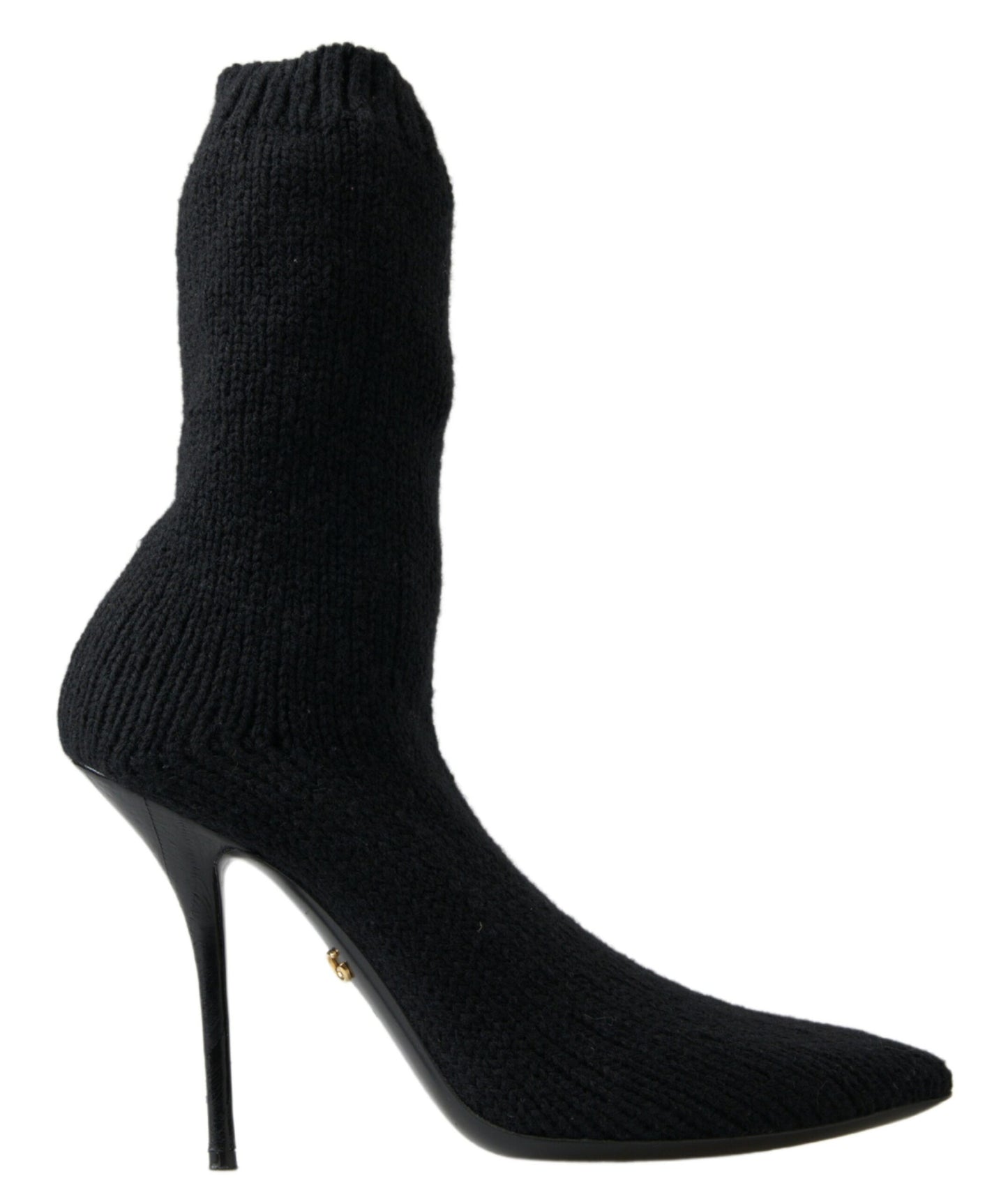 Chaussures à talons aiguilles mi-mollet noires Dolce & Gabbana pour femmes