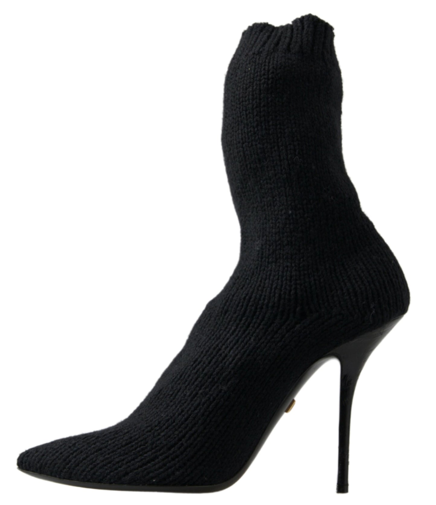 Chaussures à talons aiguilles mi-mollet noires Dolce & Gabbana pour femmes