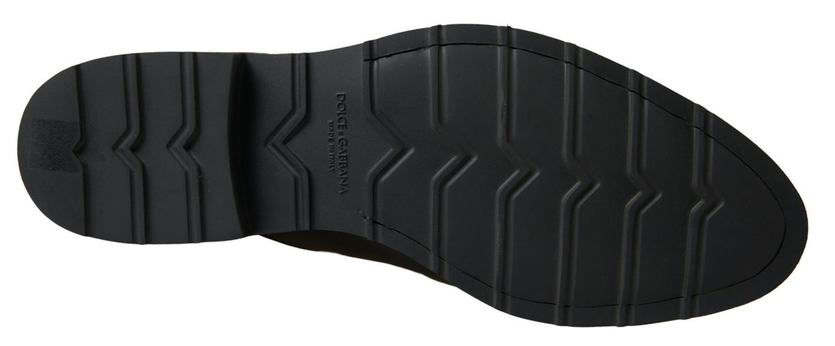 Chaussures habillées en cuir noir et blanc Dolce & Gabbana