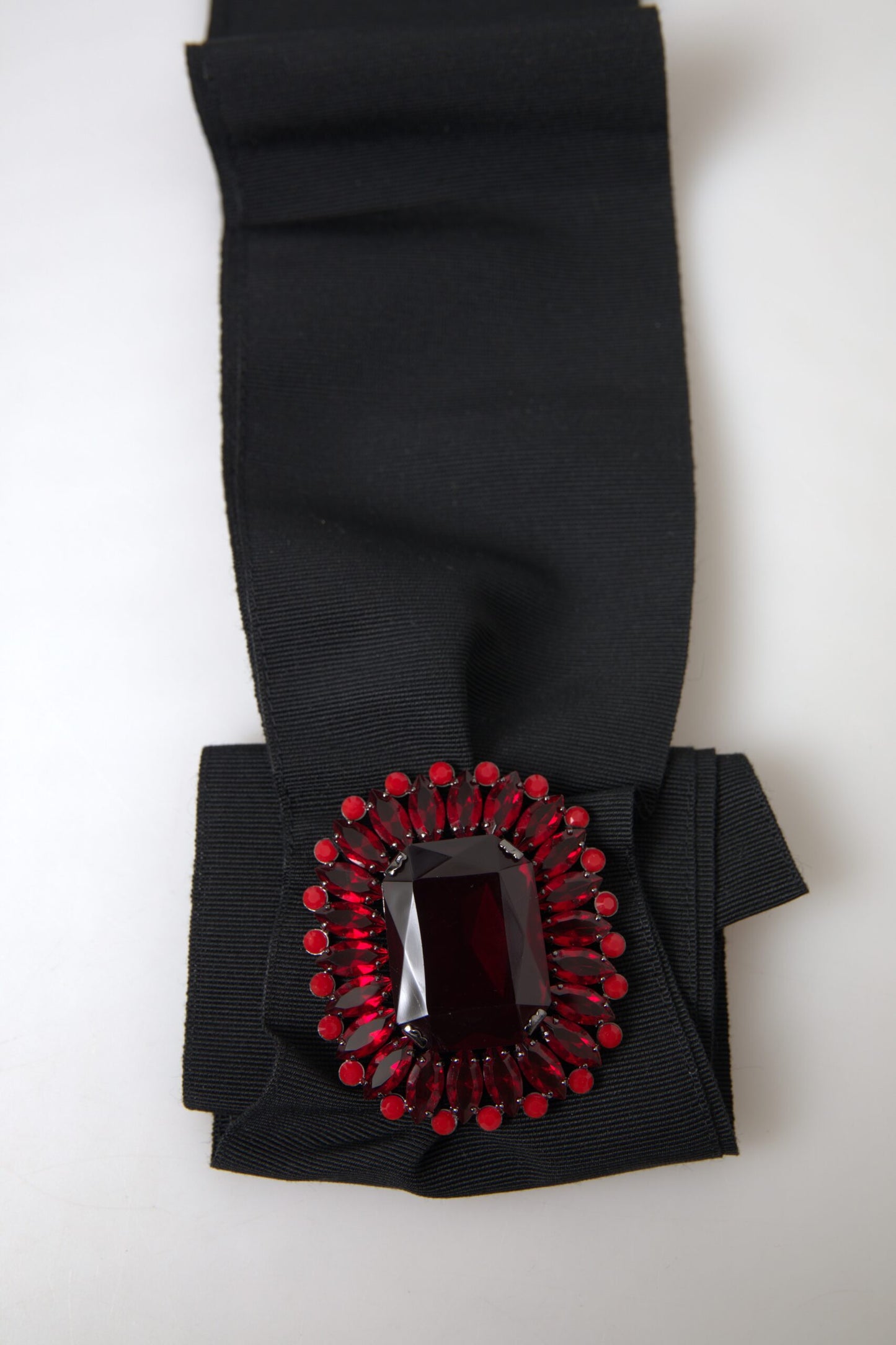 Ceinture large en laiton et cristal noir Dolce & Gabbana