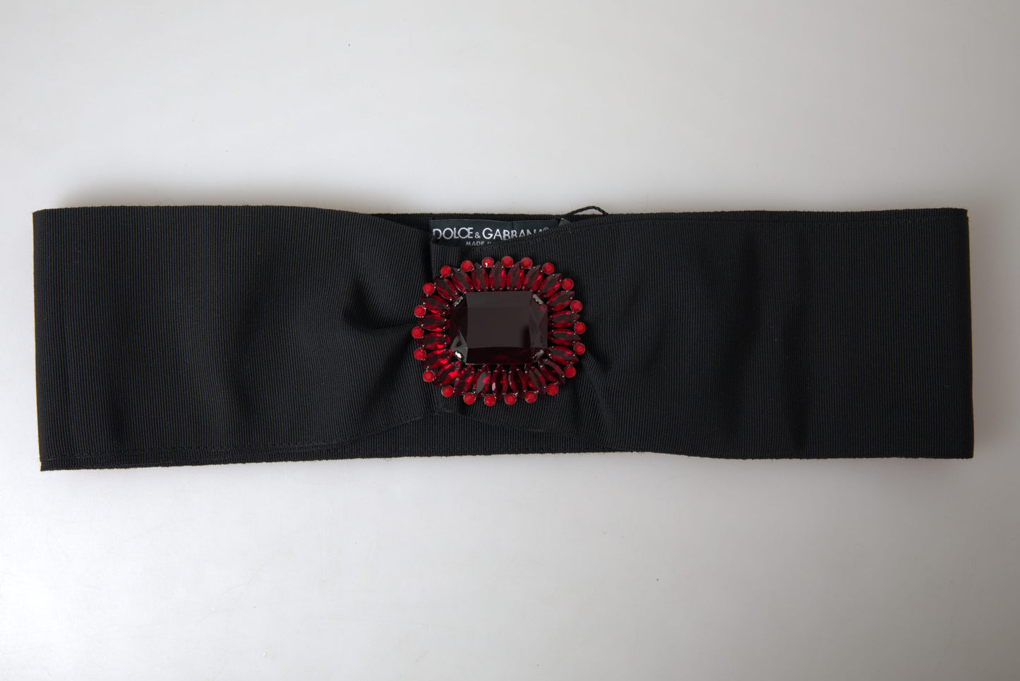 Ceinture large en laiton et cristal noir Dolce & Gabbana