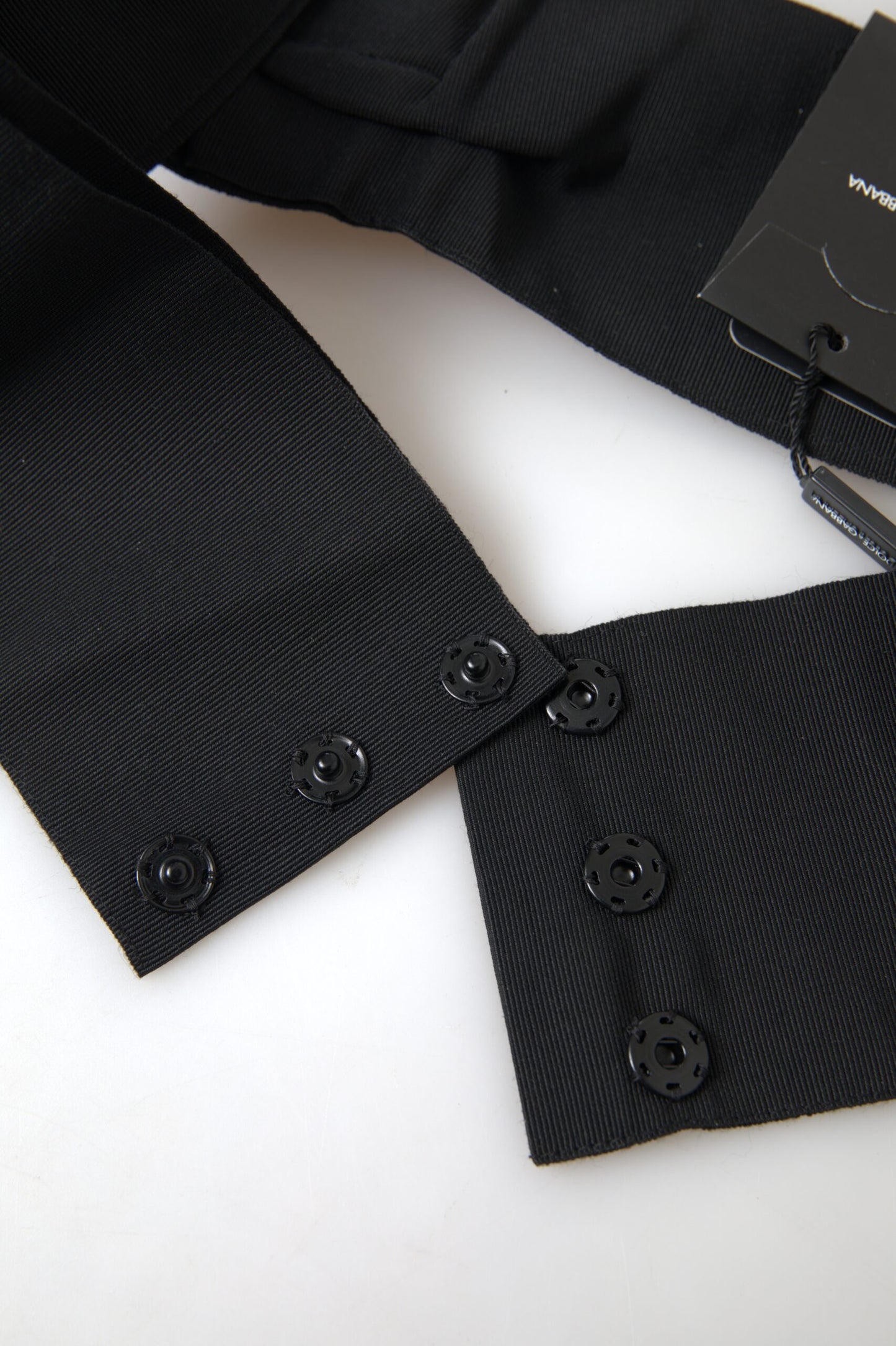 Ceinture large en laiton et cristal noir Dolce & Gabbana