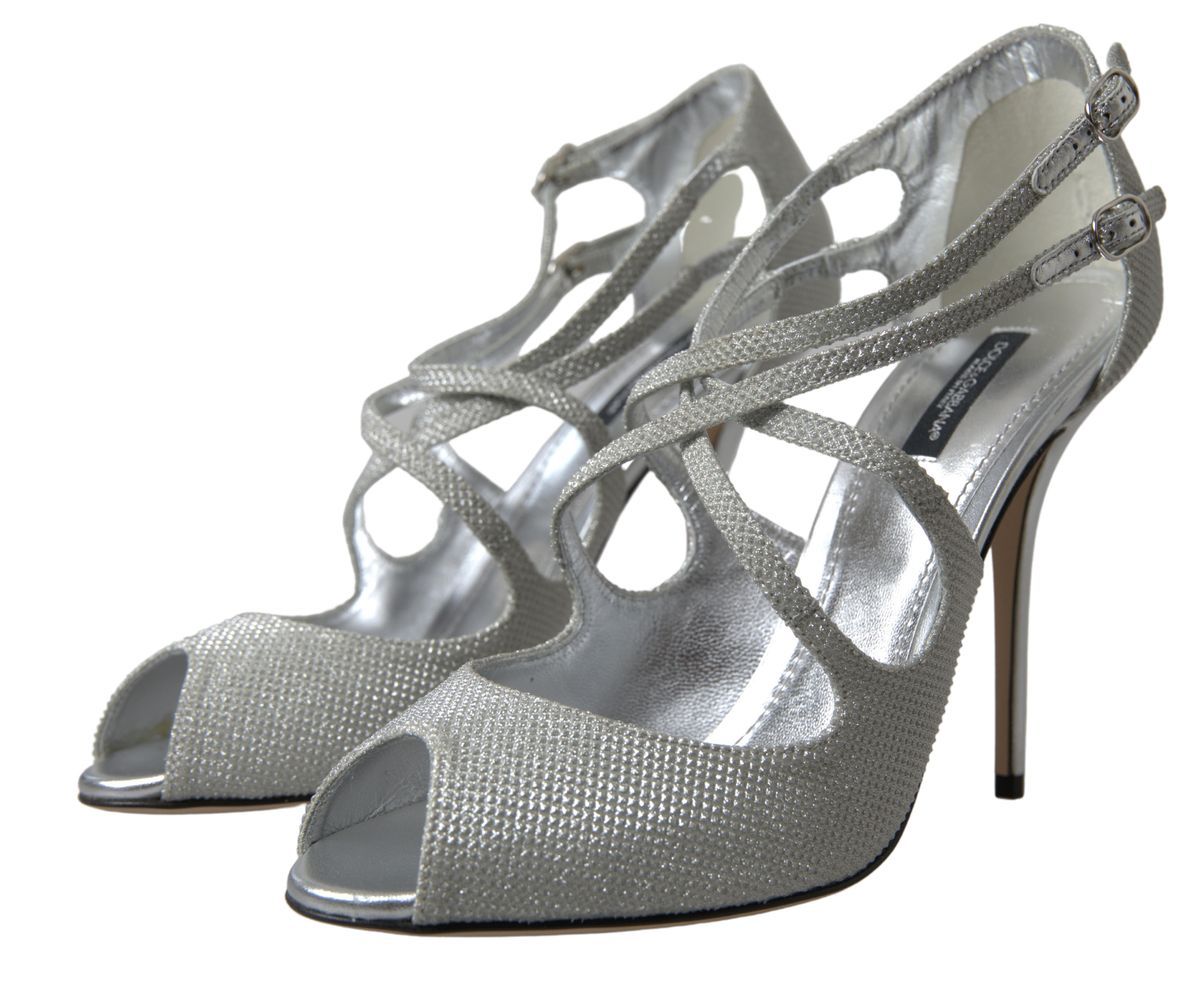 Sandales à talons et escarpins Dolce & Gabbana à reflets argentés