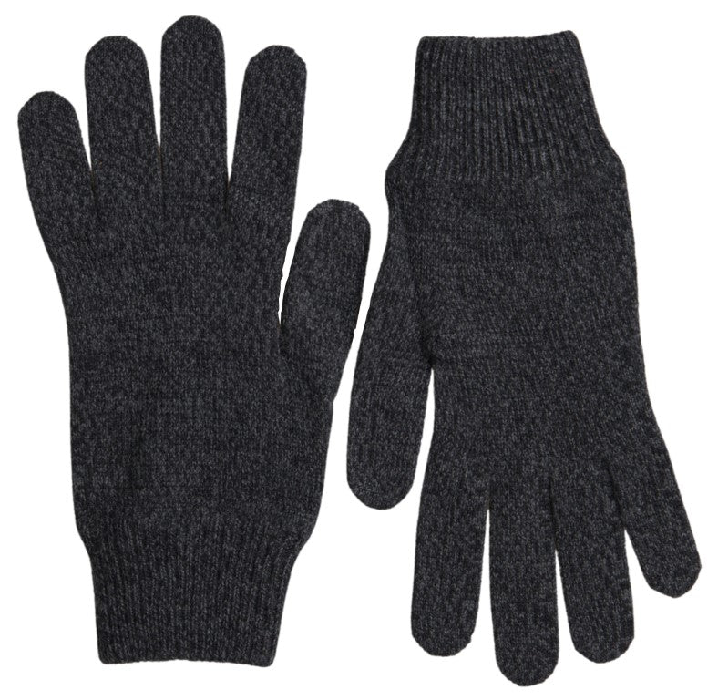 Gants pour homme Dolce & Gabbana en laine vierge grise