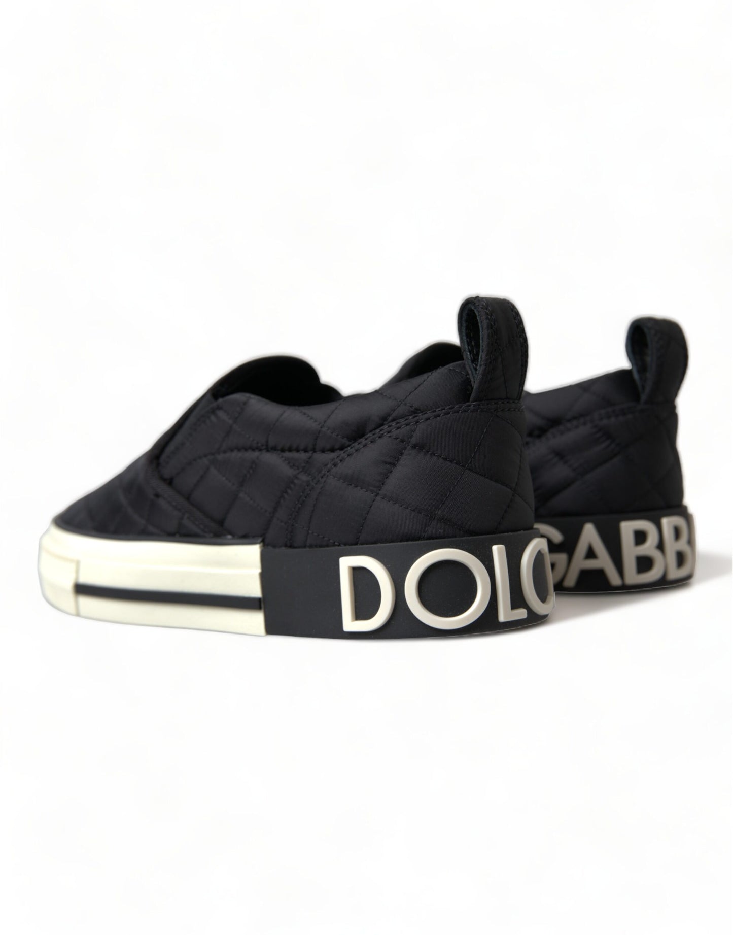 Baskets basses matelassées noires Dolce & Gabbana