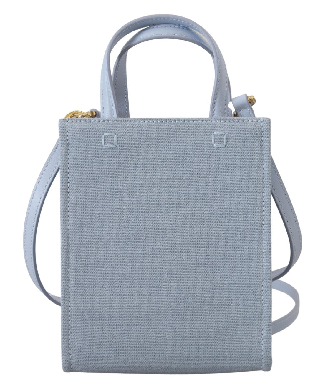 Givenchy – Vertikale, kleine Schultertasche aus beschichtetem Canvas in Blau mit Wolken-Motiv