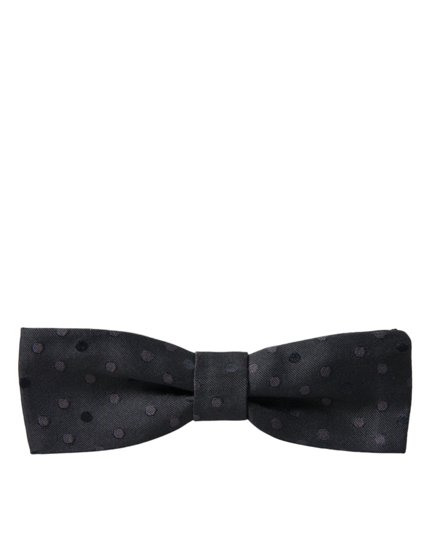 Nœud papillon ajustable en soie à pois gris Dolce & Gabbana pour homme