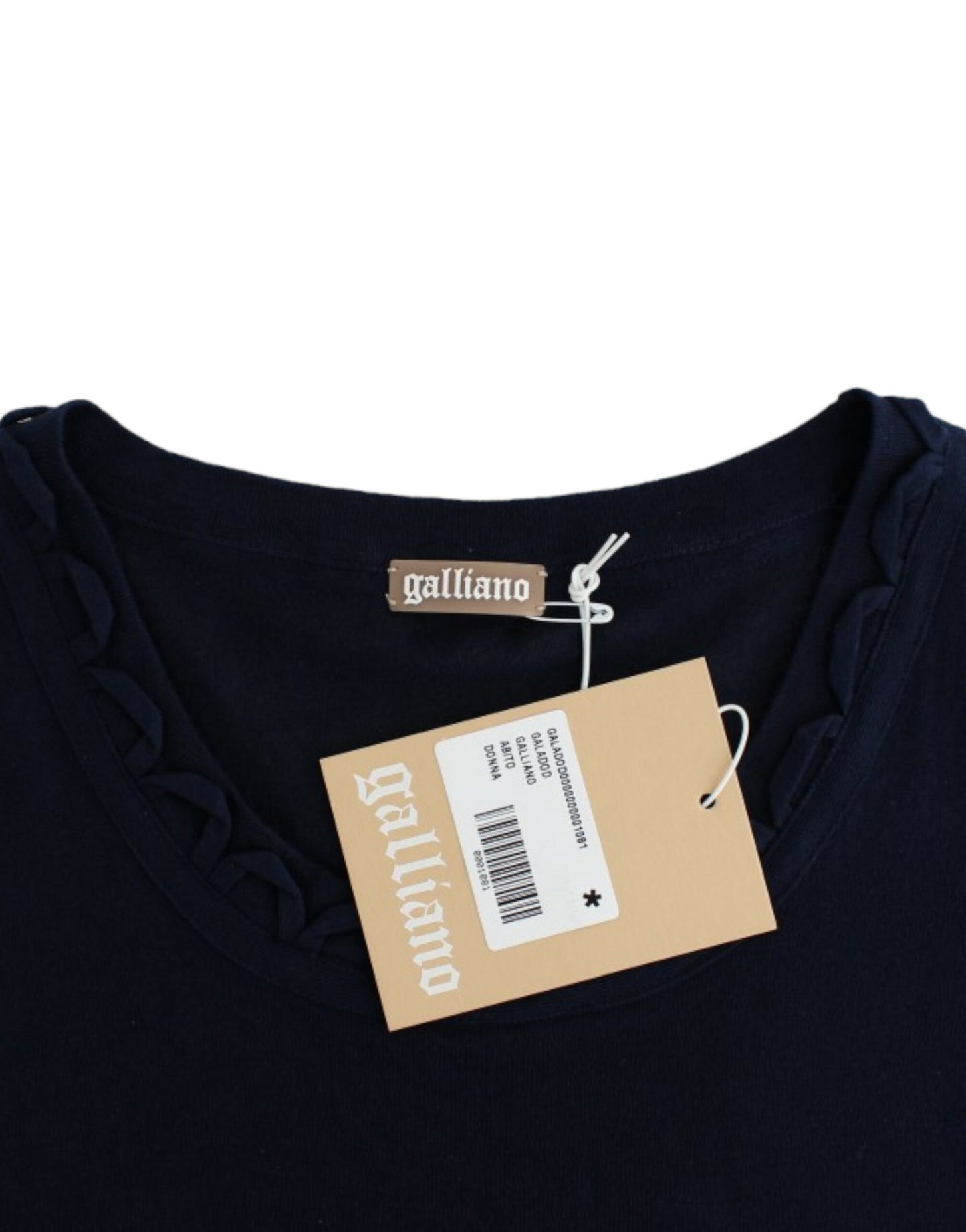 John Galliano Blaues Baumwolljerseykleid