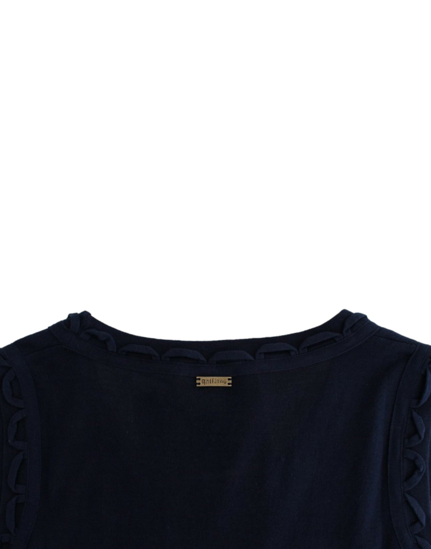 John Galliano Blaues Baumwolljerseykleid