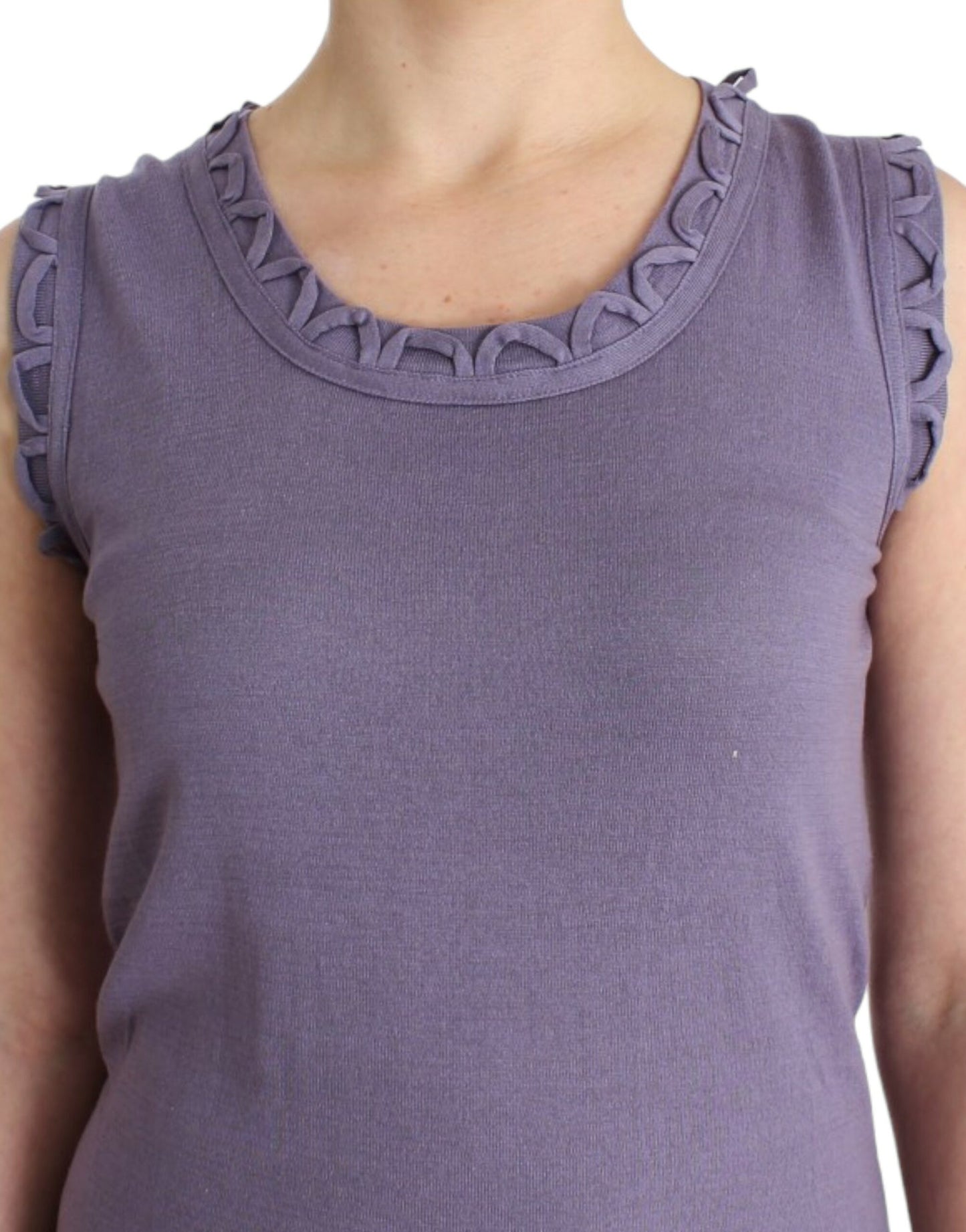 John Galliano Lila Baumwolljerseykleid