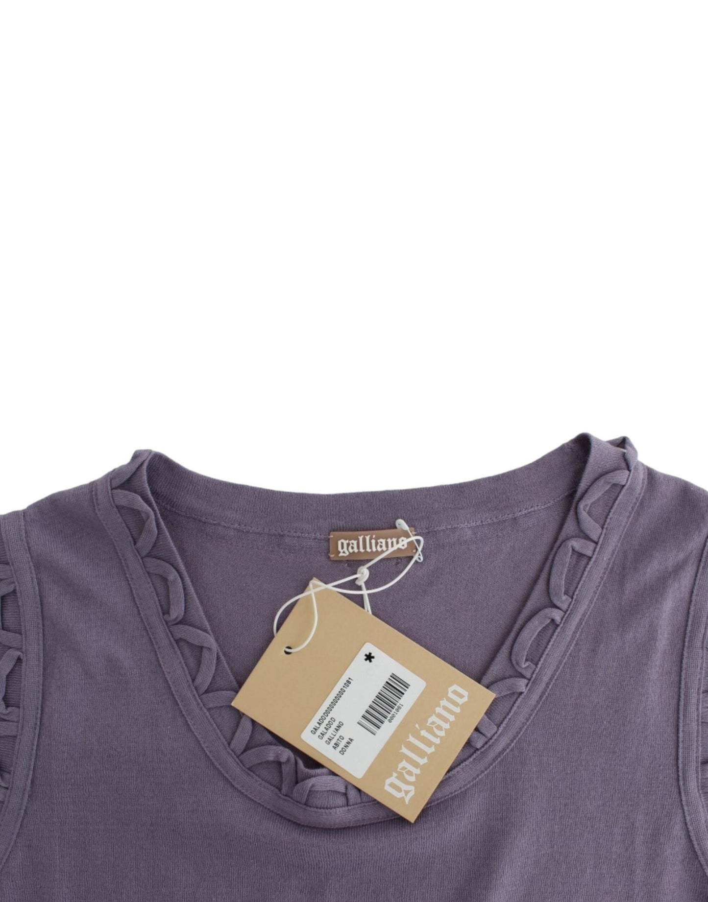 John Galliano Lila Baumwolljerseykleid