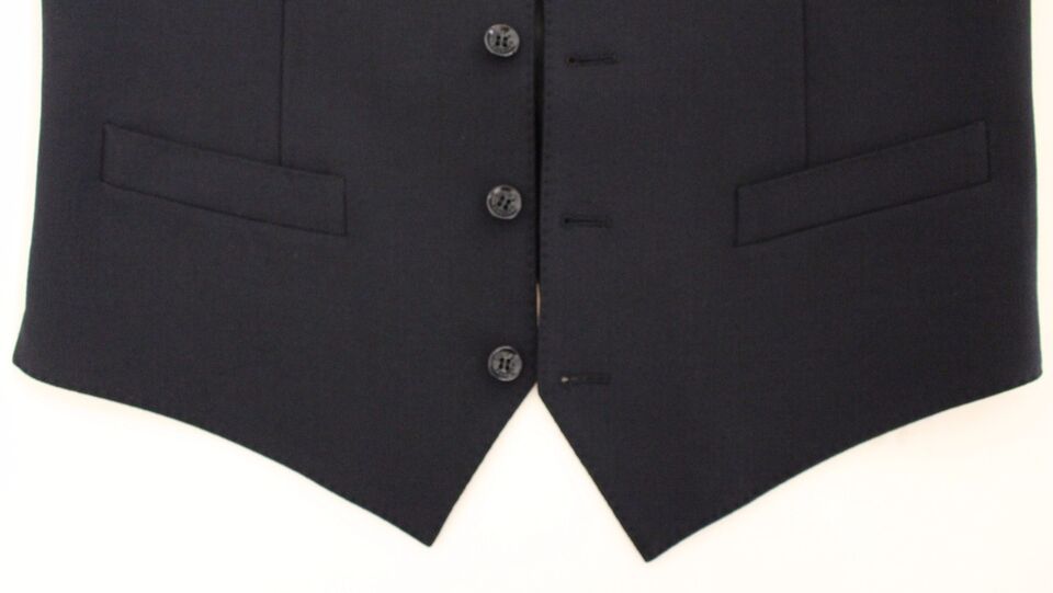 Gilet de soirée en laine bleue Dolce & Gabbana
