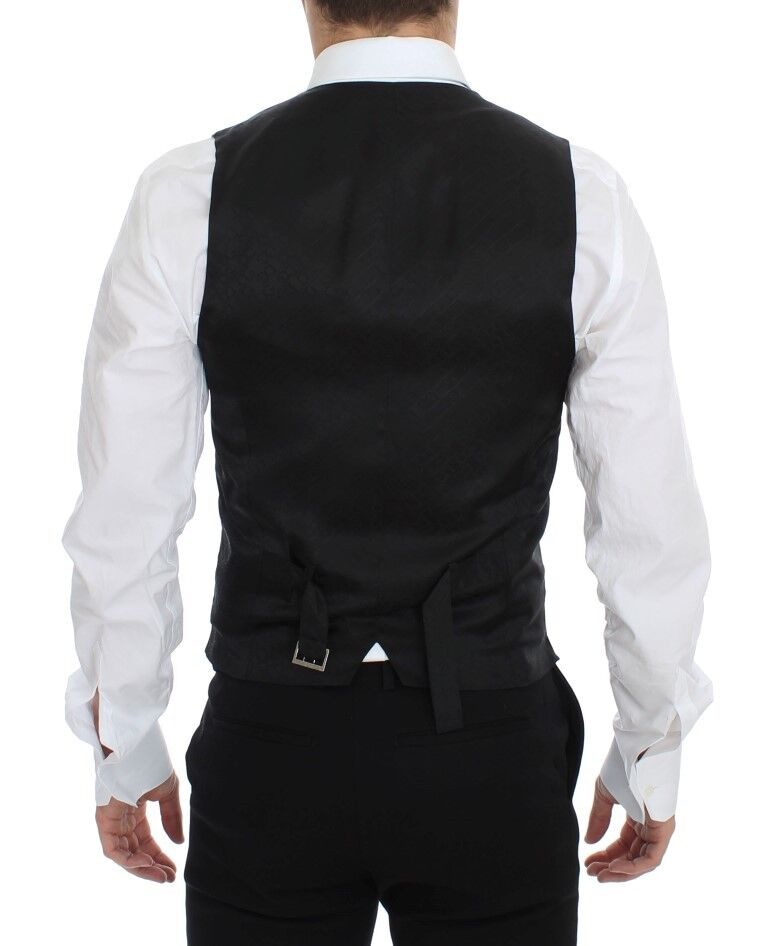 Gilet de soirée en laine bleue Dolce & Gabbana