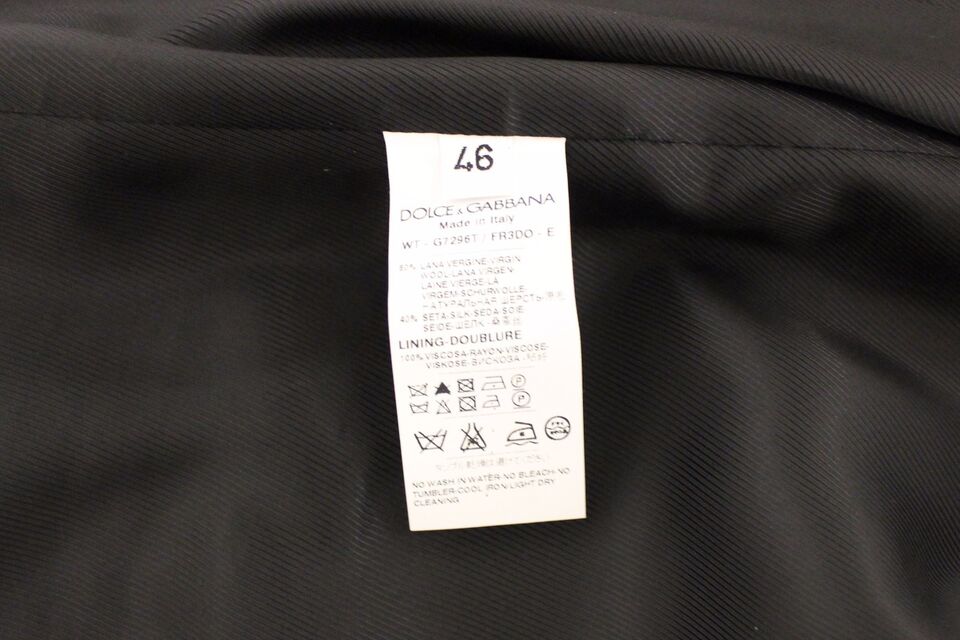 Gilet en laine et soie à rayures noires Dolce & Gabbana