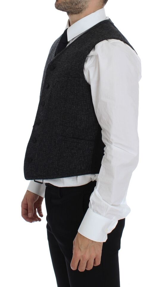 Dolce & Gabbana Gilet en laine mélangée grise Gilet Weste