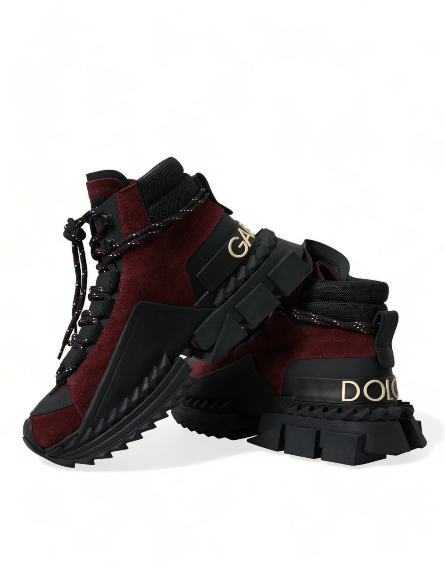Baskets montantes Dolce & Gabbana Super King bordeaux pour homme